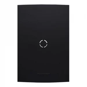Placa 4x2 Cega saída de fio c/suporte Preto - Alumbra