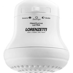 Chuveiro Elétrico De Parede Lorenzetti Maxi Ducha Ultra Branco 5500w 220v