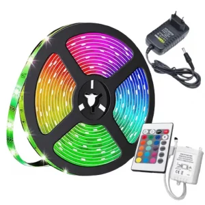 Kit - Fita De LED RGB - com controle e fonte