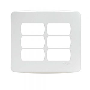 Placa 4x4 6 postos Branco