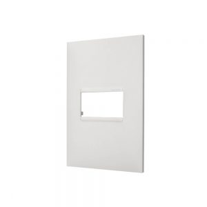 Placa 4x2 para 1 posto horizontal Branco