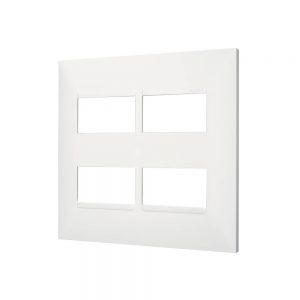 Placa 4x4 para 4 postos separados Branco