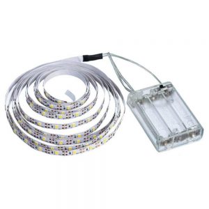Fita de LED C/Pilha Branco Frio 2M