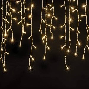 Cascata 400 LED Fixo Branco Quente
